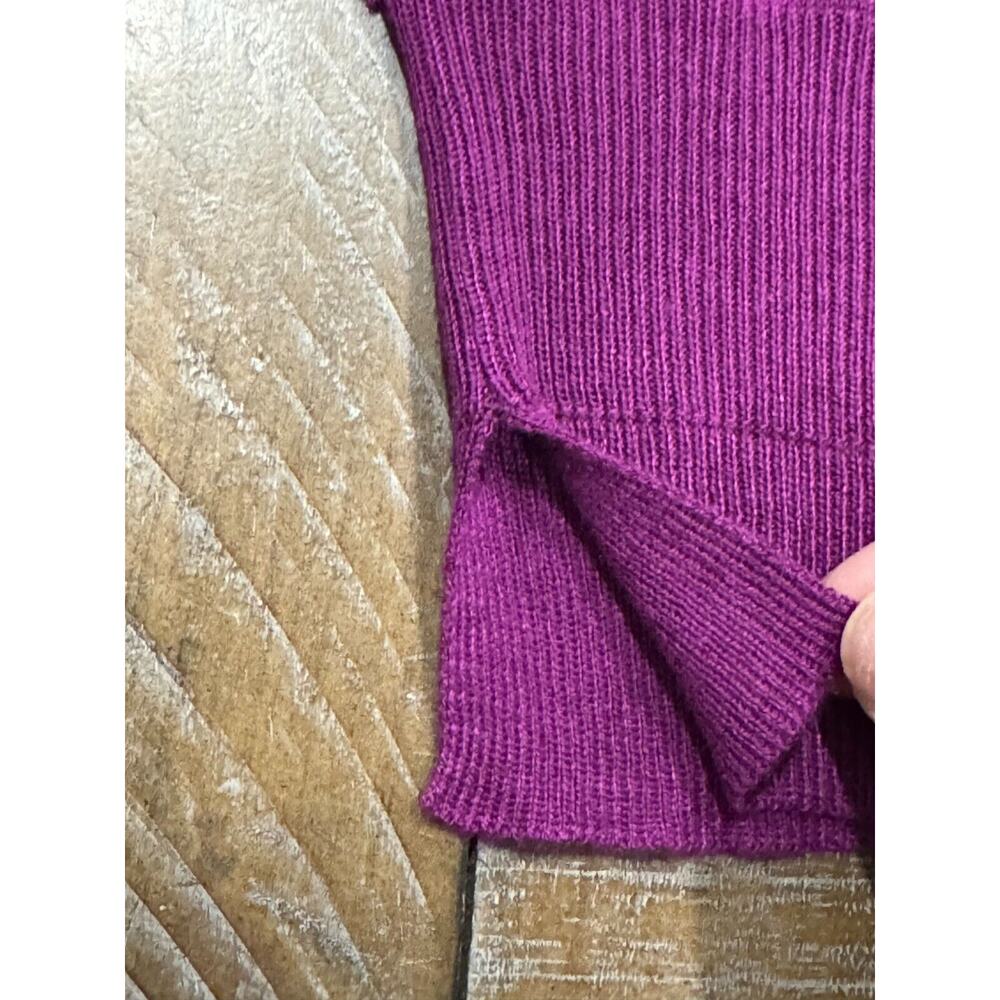 Zara Purple Knit Lightweight Sweater Top High Low - Women's Size M - Picture 5 of 6